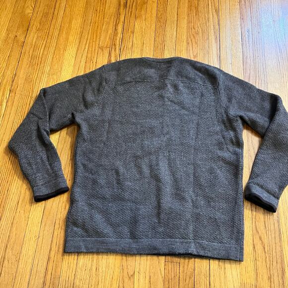 Smartwool Sweater Mens Medium Gray Wool Pullover Hiking - Picture 3 of 6